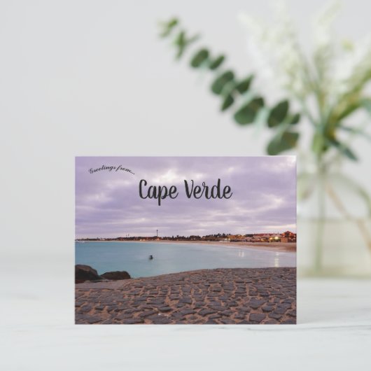 Strand bij Sal Cape Verde Briefkaart (Staand voorkant)