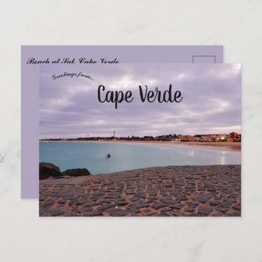 Strand bij Sal Cape Verde Briefkaart (Voorkant / Achterkant)