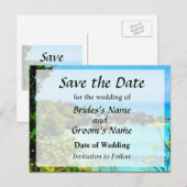 Strand bij St. George Bermuda Bewaar de datum Aankondigingskaart (Voorkant / Achterkant)