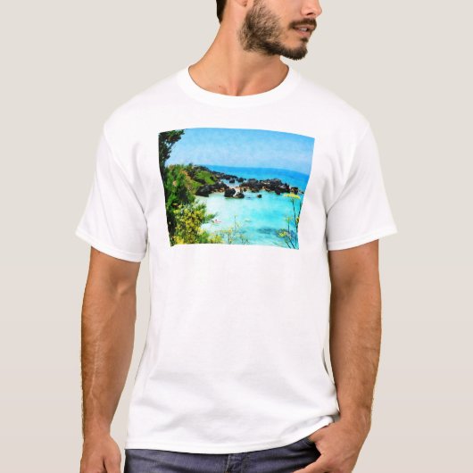 Strand bij St. George Bermuda T-shirt (Voorkant)