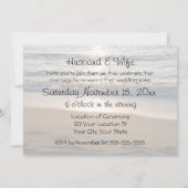 Strand bij Sunset Wedding Vow Vernieuwing Uitnodig Kaart (Achterkant)