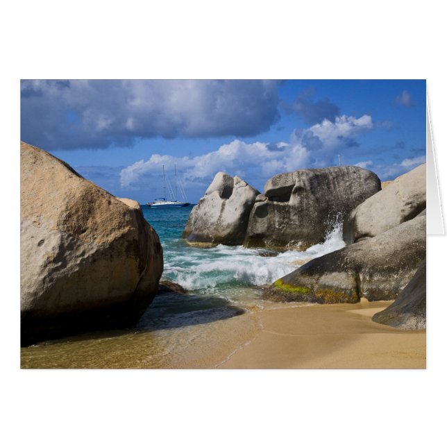 Strand bij Virgin Gorda, Britse Maagden (Voorkant Horizontaal)