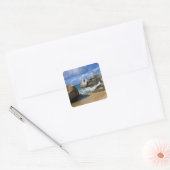 Strand bij Virgin Gorda, Britse Maagden Vierkante Sticker (Envelop)