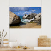 Strand bij Virgin Gorda, Britse Maagdeneilanden Poster (Keuken)