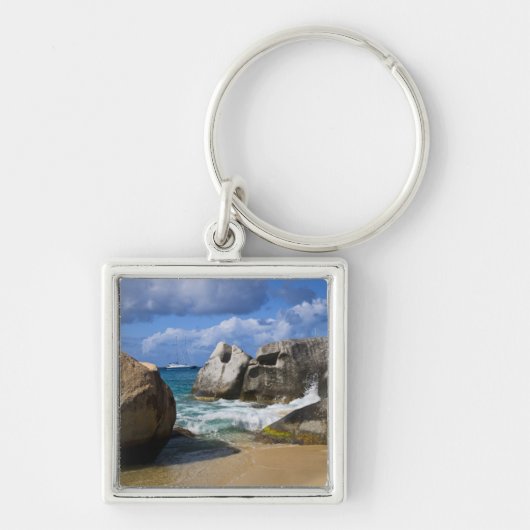 Strand bij Virgin Gorda, Britse Maagdeneilanden Sleutelhanger (Voorkant)