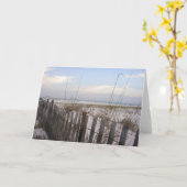 Strand bij Zon neer Kaart (Gele Bloem)