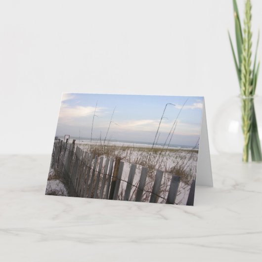 Strand bij Zon neer Kaart (Voorkant)