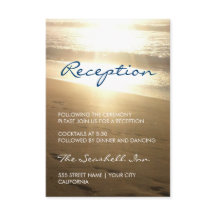 Strand bij zonsondergang - ontvangstkaart