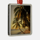 strand bij zonsondergang, Trinidad Metalen Ornament (Rechts)