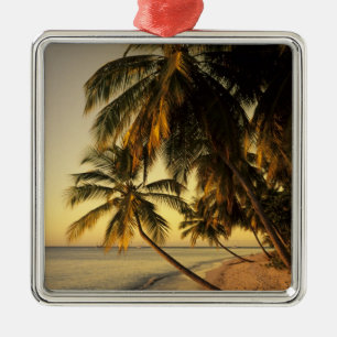 strand bij zonsondergang, Trinidad Metalen Ornament