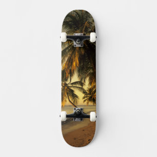 strand bij zonsondergang, Trinidad Skateboard