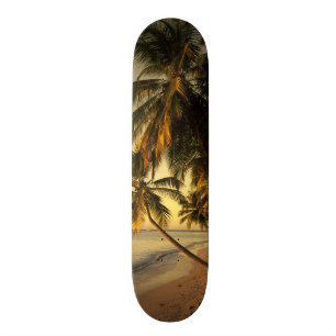 strand bij zonsondergang, Trinidad Skateboard