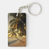 Strand bij zonsondergang, Trinidad Sleutelhanger (achterkant)