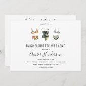 Strand Bikini Bachelorette Routebeschrijving Kaart (Voorkant / Achterkant)