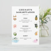 Strand Bikini Bachelorette Routebeschrijving Kaart (Staand voorkant)