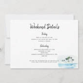 Strand Bikini Bachelorette Routebeschrijving Kaart (Achterkant)