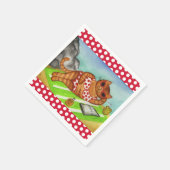 Strand Bikini Kat Feestje Picknick Servetten (Hoek)