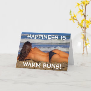 STRAND BIKINI MEISJE VERJAARDAGSKAART KAART