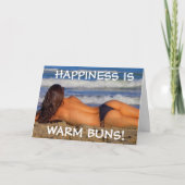 STRAND BIKINI MEISJE VERJAARDAGSKAART KAART (Voorkant)