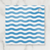 Strand Blauw Aquarel Trouwcadeau Bedankjes Labels (Achterkant)