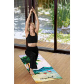 Strand Blauw Groen Waterverf Natuur Flamingo Yogamat