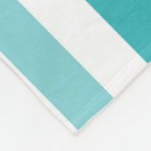Strand Blauw Turquoise Strepen Fleece Deken (Hoek)