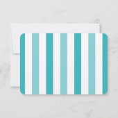 Strand Blauw Turquoise Strepen RSVP (Achterkant)