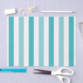 Strand Blauw Turquoise Strepen Tissuepapier (Craft)