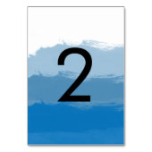 Strand Blauw Waterverf Bruiloft Kaart (Voorkant)