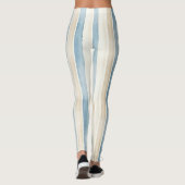 Strand Blauwe Crème Strepen Leggings (Achterkant)