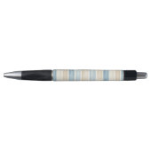Strand Blauwe Crème Strepen Pen (Voorkant)