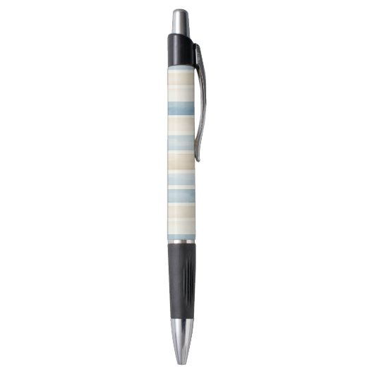 Strand Blauwe Crème Strepen Pen (Achterkant (Verticaal))
