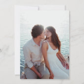 Strand Blauwe Oceaan Waterverf Witte kranen Seasho Save The Date (Achterkant)