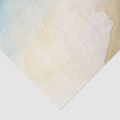 Strand Blauwe Oceaan Zand Bruiloft Tissuepapier (Detail)