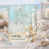 Strand blauwe zand zeester schelp 2027 planner