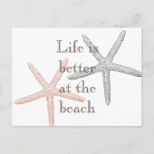 Strand Blauwe zeester Briefkaart (Voorkant)