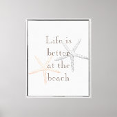 Strand Blauwe zeester Canvas Afdruk (Voorkant)