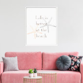 Strand Blauwe zeester Canvas Afdruk (Insitu (Woonkamer))