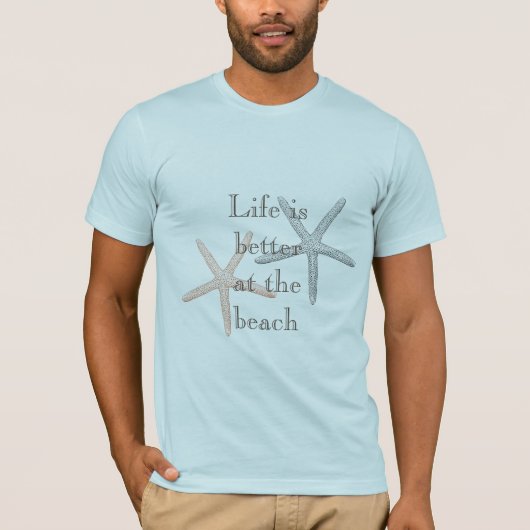 Strand Blauwe zeester T-shirt (Voorkant)