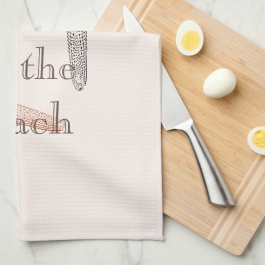 Strand Blauwe zeester Theedoek (Quarter Fold)