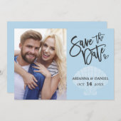 Strand Blauwe Zomer Save The Date (Voorkant / Achterkant)