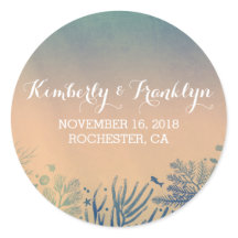 Strand Blauwgroen en Blauw Onderwater Bruiloft Sti