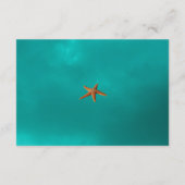 Strand blauwgroen tropische luau bruiloft gastende informatiekaartje (Achterkant)