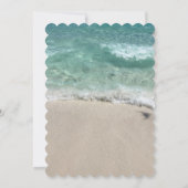 Strand Blauwgroen Turquoise Sandy Zee Ocean Cool W Kaart (Achterkant)