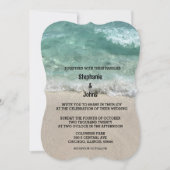 Strand Blauwgroen Turquoise Sandy Zee Ocean Foto b Kaart (Voorkant)