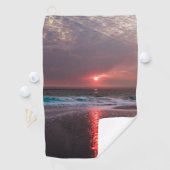 Strand Bliss Tropisch Paradijs Island Zonsondergan Golfhanddoek (Insitu)