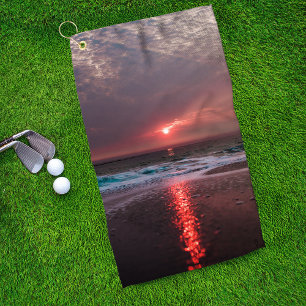 Strand Bliss Tropisch Paradijs Island Zonsondergan Golfhanddoek