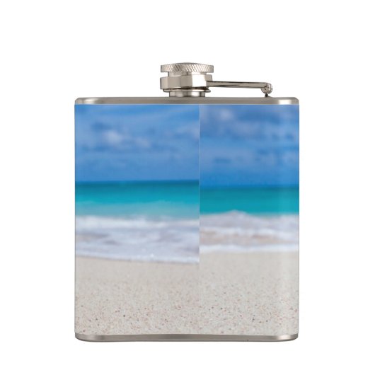 Strand Bliss Tropische Cocktail Zandstrand Heupfles (Achterkant)