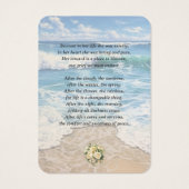 Strand Bloemen Foto Memorial Gebed Kaarten Visitekaartje (Achterkant)