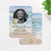 Strand Bloemen Foto Memorial Gebed Kaarten Visitekaartje (Bureau)